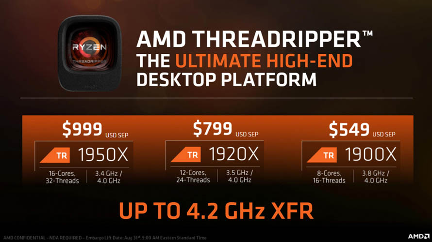 AMD Ryzen TR 1000-series Processor - Presentation Slide 03