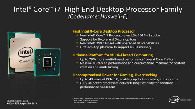 Intel Core X 5000-series Processor - Presentation Slide 01