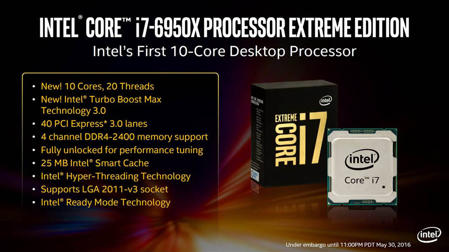 Intel Core X 6000-series Processor - Presentation Slide 02