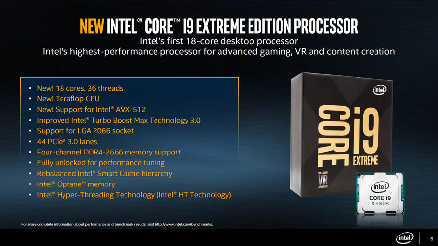 Intel Core X 7000-series Processor - Presentation Slide 01